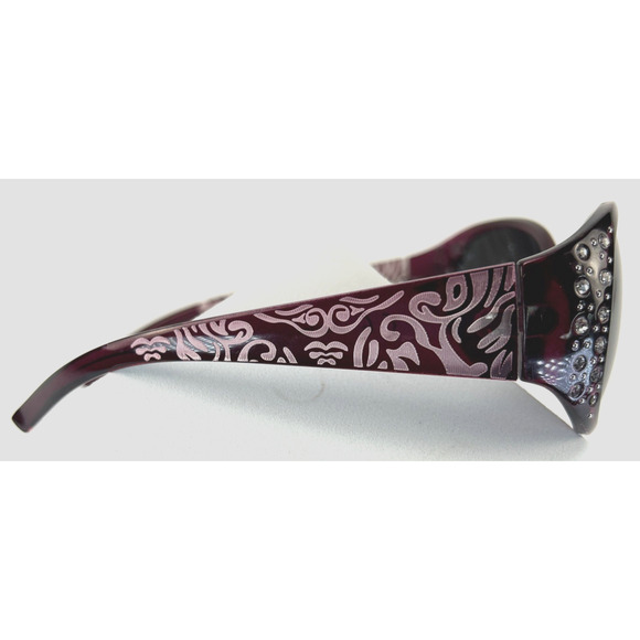 Polarized Women's Dark Burgundy w/ SilverRhinestones H0008 FRAMES ONLY - Picture 10 of 12